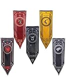 LPStar Game of Thrones GOT House Sigil Tournament Banner Flag Poster Wall Decals 61x17 (Set of 5)