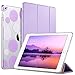 ULAK iPad 5th/6th Generation Case, Slim Protective Polka Dot Hard Back Cover, Auto Sleep/Wake, Viewing & Typing Stand Mode, Lavender, Compatible with iPad 9.7 2018/2017