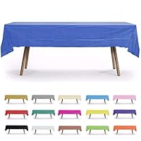 Gift Expressions 10-Pack 54 Inch. x 108 Inch. Premium Disposal Rectangle Plastic Table Cover (Royal Blue)