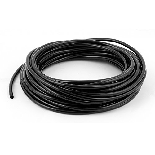uxcell a15081800ux0771 Air Compressor Tubing Fuel Gas Line PU Tube Hose, 4 mm x 6 mm x 12m, Black, Metal, 0.16 inches