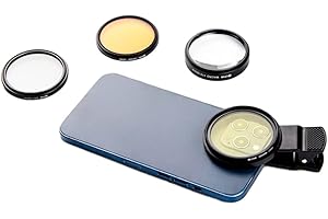 ORPHEK AQUARIUM LED LIGHTING Orphek Extra Wide Coral Lens – Kit for DSRL 52mm and All Smartphones – 4 Included: Macro, CPL 52mm Polarized, 15,000k Orange, 20,000k Yellow – Lens Made of Glass – for Better Photography!