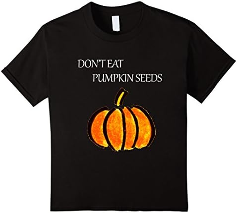 Kids Don't Eat Pumkin Seeds Pregnant Halloween T Shirt 4 Black