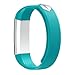moreFit Fitness Tracker, Slim Touch Screen Activity Health Tracker Wearable Pedometer Smart Wristband, Silver/Teal