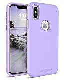 iPhone Xs Case (2018), iPhone X Case, BENTOBEN Protective Slim iPhone Case Cover Shockproof Hard PC Flexible TPU Rugged Phone Cases for Girls, Women - Purple/Lavender [Support Wireless Charging]