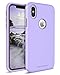 BENTOBEN Phone Case Compatible with iPhone Xs Case Protective Slim Shockproof Hard PC Flexible TPU Rugged Phone Cases for Girls Women, Purple/Lavender