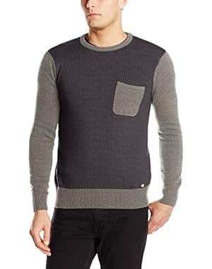 Men's Peyton Color-Block Contrast-Pocket Sweater