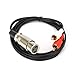 SiYear Unbalanced XLR Y Splitter Patch Cable, 1 XLR Female to 2 RCA Male Plug Adapter Cable, 3 Pin XLR mic Splitter,2RCA to XLR 5 FT (1.5m)