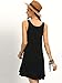 Romwe Women's Sleeveless Summer Swing Tank Sundress Black M