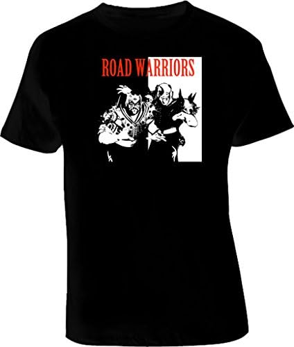 BrooklynSteez Men's Road Warriors Wrestling Legends Retro Wrestling T Shirt XL Black