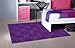 Garland Rug Large Peace Area Rug, 5-Feet by 7-Feet, Purple