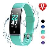 LETSCOM Fitness Tracker with Heart Rate Monitor, Color Screen Activity Tracker Watch, IP68 Waterproof Pedometer Watch Sleep Monitor Step Counter for Women Men and Kids