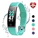 LETSCOM Fitness Tracker with Heart Rate Monitor, Color Screen Activity Tracker Watch, IP68 Waterproof Pedometer Watch Sleep Monitor Step Counter for Women Men and Kids