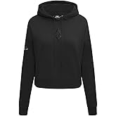 Pro Standard Womens WNBA Classic Triple Black Cotton Cropped Pullover Hoodie