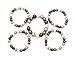 Fashion21 Women's Simulated Pearl Stretch Bracelet Stack 5 Piece Set (Multi Tone)