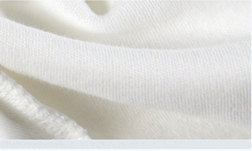 Monvecle Unisex Baby 2 Pack 100% Cotton Footie Long Pants White 6-9M