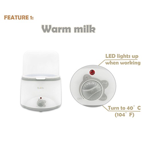 image for UStyle Electronic Double Baby Bottle Warmer,Portable Bottle Sterilizer