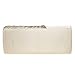 Fashion Road Womens Pleated Crystal Evening Clutch Handbags Wedding Party Clutch Purse Apricot