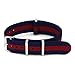 2pc 20mm Nato Ss Nylon Striped Navy blue / White, Navy blue /red Replacement Watch Strap Band