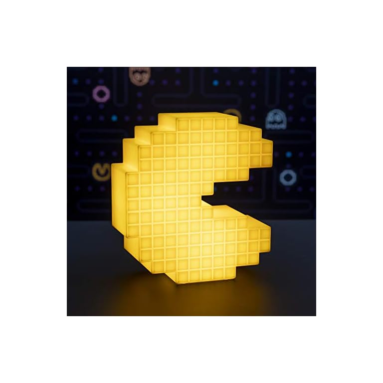 Paladone Pac Man Pixelated Light - Vintage Gaming Desk Lamp - Retro ...