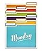 Knock Knock Days of the Week File Folders Set, Daily / Weekly Organizer Files (Set of 6, 11.5 x 9-inches)