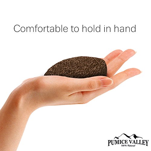 Pumice Stone for Feet - Natural Lava Foot Stone with New Eco-Friendly Holder - Callus Warts Corn Removal - Pedicure Exfoliator for Dry Dead Skin, Heels, Elbows, Hands - Healthy Foot Care Scrubber - Thumbnail 4