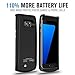 RUXELY Galaxy S7 Edge Battery Case, 5200mAh Portable External Backup Charging Case,Rechargeable Power Charger Pack with Kickstand for Samsung Galaxy S7 Edge(Not for Galaxy S7)(Black)