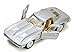 Kinsmart 1963 Chevy Corvette Stingray, Silver 5358D - 1/36 scale Diecast Model Toy Car, but NO BOX