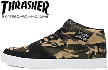 Amazon Thrasher スラッシャー13秋冬 Buchanan Dog ブキャナンドッグ Beige Camo Black Suede メンズ レディーススニーカー スケシュー スケートボード 23 29cm 29cm Thrasher スラッシャー スポーツ アウトドア