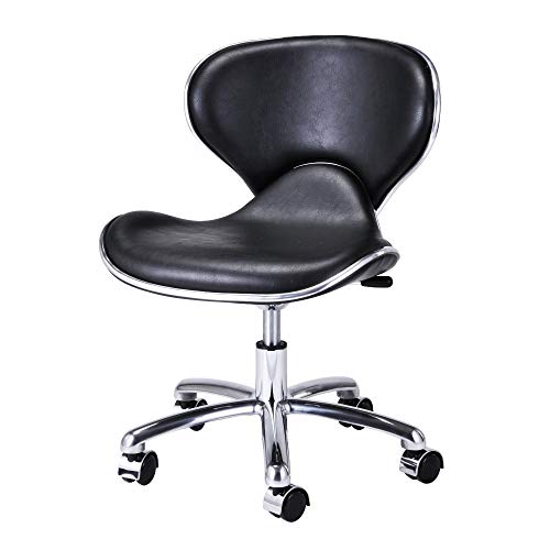 PandaSpa Nail Salon Pedicure Stool Pedicure Chair Short Adjustable Comfort Pneumatic Pump Salon Furniture & Equipment Black DY-009