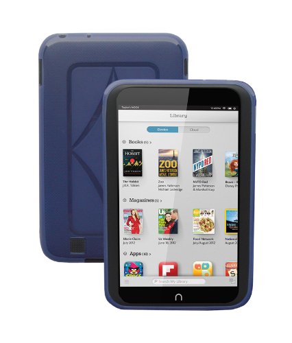 iShoppingdeals - for Barnes & Noble Nook HD 7-INCH (BNTV400) TPU Rubber Shell Skin Cover Case, Blue