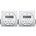 VIVOSUN Two Pack 7-Day Dual Outlet Digital Program Timer
