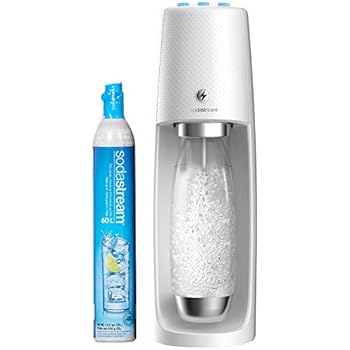 SodaStream Fizzi One Touch Sparkling Water Maker (White) with CO2 and BPA free Bottle
