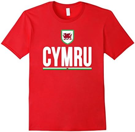 Mens CYMRU T-shirt Welsh Pride Wales Flag Soccer Football Rugby 2XL Red