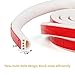 Silicone Rubber Weather Stripping for Doors and Windows, Multi-hole D Shaped Flexible Ageing-resistant Soundproof Acrylic Self Adhesive Sealing Strip Tape, 3/8 Inch x 1/4 Inch x 19.6 Feet, White
