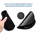 Mouse Pad with Wrist Support - DUTISON Black Silicone Ergonomic Gel Wrist Support Mouse Pad Mat for Office, Computer, Laptop - Non-Slip Rubber Base