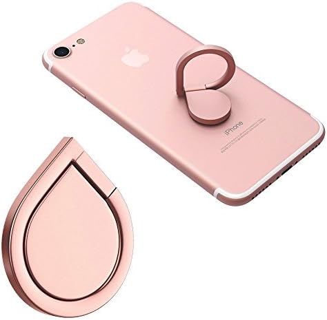 Phone Finger Ring Holder Stand 360°Rotation Alloy Mobile Cell Phone Stand Holder Bracket for Cell Phone Universal (Rose Gold)