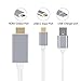 USB-C to HDMI Cable 6Ft with Charging Port, CoocoTech USB Type C to HDMI Cable with USB Charge Port MHL Adapter Cable Support 4K@60Hz for Samsung Galaxy S8/S8+, MacBook Pro 2017/2016, LG G5 and Other
