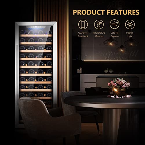 Kalamera 80 Bottle Freestanding Compressor Wine CoolerStainless Steel
