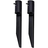 Steel Torch Stakes for Tiki Torches, Freestanding Poles and Solar Lights, 10.8 Inch Torch Stand Stakes Outdoor Light Stakes Garden Stakes for Lights