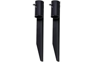 HOQQF Steel Torch Stakes for Tiki Torches, Freestanding Poles and Solar Lights, 10.8 Inch Torch Stand Stakes Outdoor Light Stakes Garden Stakes for Lights