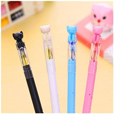 BORN PRETTY 4 pcs 0.38mm Cute Cartoon Cat Colorful Gel Ink Pen Creative Stationery
