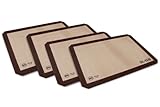 4-piece Sil-Eco US Half Sheet Silicone Nonstick Baking Mat Set