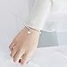 Cupimatch Stainless Steel Love Heart Charm Bracelet for Women (Silver)