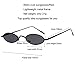 Armear Vintage Oval Sunglasses Small Narrow Round Metal Frame Hippie Glasses Black