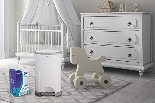 Dekor Classic Refills by Babyfeel | 8 Pack | Extra Value | Exclusive 30% Extra Thickness | Powder Scent | Fits Dekor Classic Size Diaper Pails | Powerful Odor Elimination | Holds up to 3960 Diapers