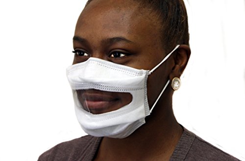 Communicator Surgical Face Mask with Clear Window (Easy Dispenser Box of 40 Masks) FDA Registered