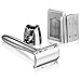 SMOOTHERE' Simba Series Long-Handle Double Edge Safety Razor + Stand Gift Box and 5 Premium Blades.