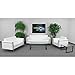 Signature Design by Ashley HERCULES Lesley Series Contemporary White LeatherSoft Sofa with Encasing Frame