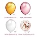 Pink&white&gold Balloons Party Decorations - FengRise Pack of 40,included 12” Light Hot Pink and Gold White Balloons with 12” Clear Confetti Balloon for Party Supplies/Birthday Decorations