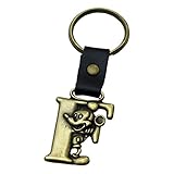 Mickey Mouse Letter F Disney Brass Keychain